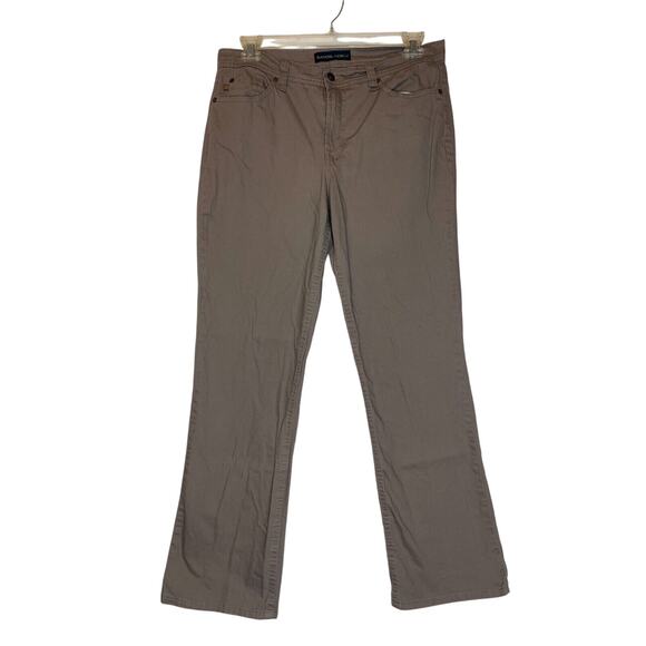 BandolinoBlu Womens Stretchable High Rise Ankle Pants Flared Leg Size 14 Gray - Picture 1 of 5